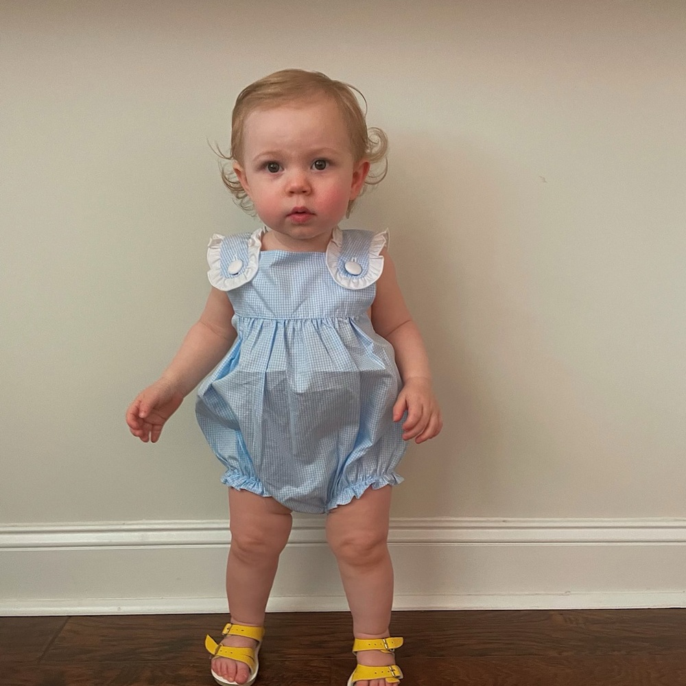 Gingham Ruffle Romper